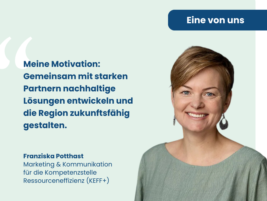 Eine von uns Klimapartnern: Portraitfoto von Franziska Potthast